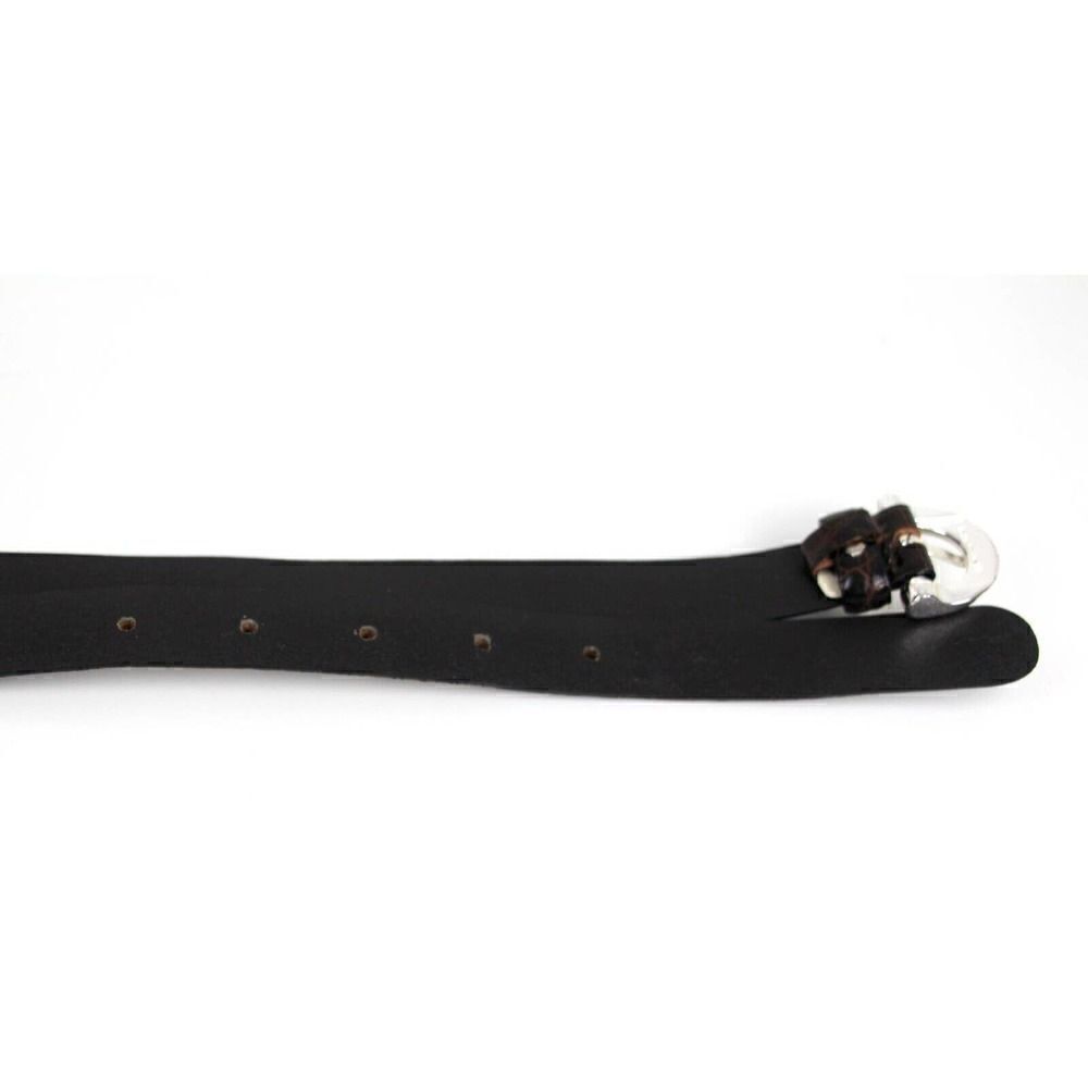 Ann Taylor CROCO BROWN GENUINE LEATHER 3/4"Wd DRESS WOMEN'S BELT Sz M (T11 - Picture 14 of 14